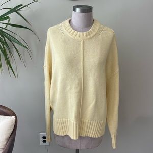 Yellow chunky knit sweater